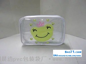 Customized logo for wholesale supplier of PVC makeup bags for multi compartment toiletries